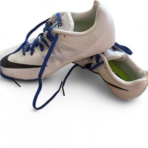 Nike White and Blue Racing Shoes